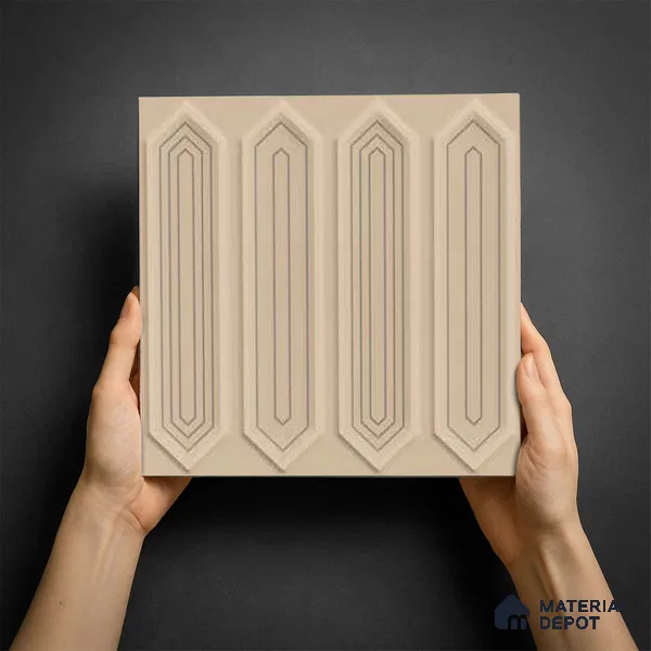 Faux Subway Wall Tile TL 06345 Picket Fence Flow 12 inch x 12 inch Ceramic Matte Finish - 9.5 mm | Suitable for Accent / Feature Walls, Bathroom, Kitchen Wall & Backsplashes | Please Expect a Slight Variation of Pattern
