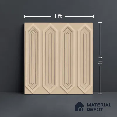 Faux Subway Wall Tile TL 06345  Picket Fence Flow 12 inch x 12 inch Ceramic Matte Finish - 9.5 mm | Suitable for Accent / Feature Walls, Bathroom, Kitchen Wall & Backsplashes | Please Expect a Slight Variation of Pattern