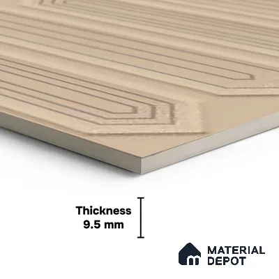 Faux Subway Wall Tile TL 06345  Picket Fence Flow 12 inch x 12 inch Ceramic Matte Finish - 9.5 mm | Suitable for Accent / Feature Walls, Bathroom, Kitchen Wall & Backsplashes | Please Expect a Slight Variation of Pattern