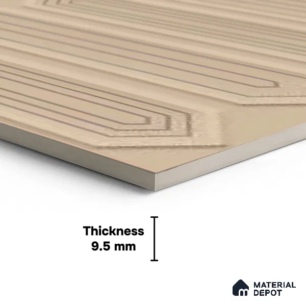 Faux Subway Wall Tile TL 06345 Picket Fence Flow 12 inch x 12 inch Ceramic Matte Finish - 9.5 mm | Suitable for Accent / Feature Walls, Bathroom, Kitchen Wall & Backsplashes | Please Expect a Slight Variation of Pattern