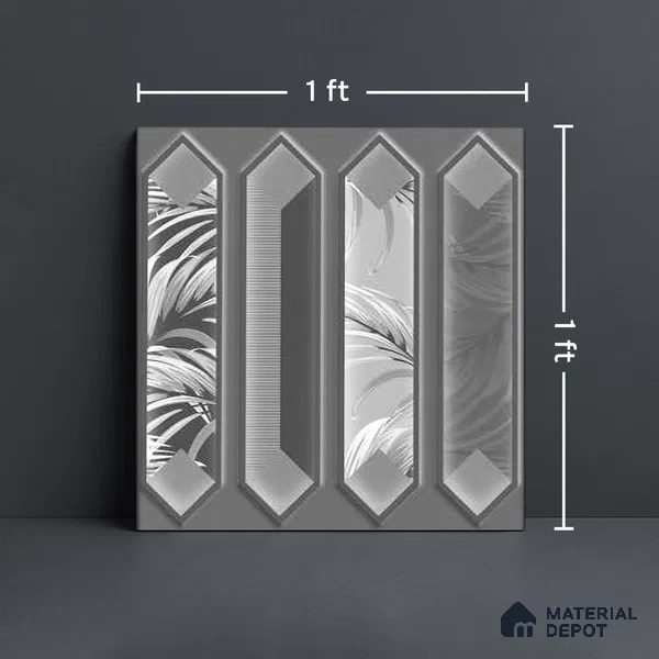 Faux Subway Wall Tile TL 06346 B Picket Pointora 12 inch x 12 inch Ceramic Matte Finish - 9.5 mm | Suitable for Accent / Feature Walls, Bathroom, Kitchen Wall & Backsplashes | Please Expect a Slight Variation of Pattern