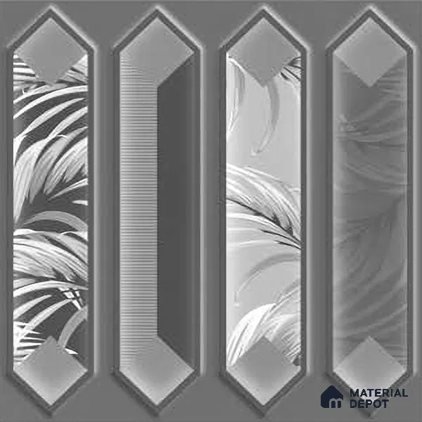 Faux Subway Wall Tile TL 06346 B Picket Pointora 12 inch x 12 inch Ceramic Matte Finish - 9.5 mm | Suitable for Accent / Feature Walls, Bathroom, Kitchen Wall & Backsplashes | Please Expect a Slight Variation of Pattern