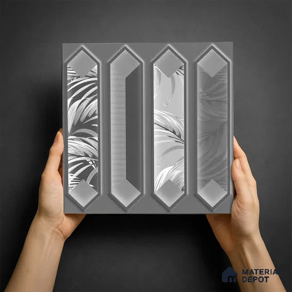 Faux Subway Wall Tile TL 06346 B Picket Pointora 12 inch x 12 inch Ceramic Matte Finish - 9.5 mm | Suitable for Accent / Feature Walls, Bathroom, Kitchen Wall & Backsplashes | Please Expect a Slight Variation of Pattern