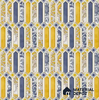 Faux Subway Wall Tile TL 06346 C  Picket Stemline 12 inch x 12 inch Ceramic Matte Finish - 9.5 mm | Suitable for Accent / Feature Walls, Bathroom, Kitchen Wall & Backsplashes | Please Expect a Slight Variation of Pattern