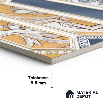 Faux Subway Wall Tile TL 06346 C  Picket Stemline 12 inch x 12 inch Ceramic Matte Finish - 9.5 mm | Suitable for Accent / Feature Walls, Bathroom, Kitchen Wall & Backsplashes | Please Expect a Slight Variation of Pattern