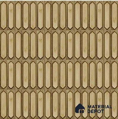 Faux Subway Wall Tile TL 06346  Picket Leafstone 12 inch x 12 inch Ceramic Matte Finish - 9.5 mm | Suitable for Accent / Feature Walls, Bathroom, Kitchen Wall & Backsplashes | Please Expect a Slight Variation of Pattern