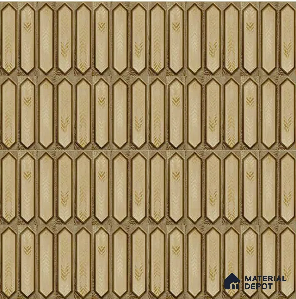 Faux Subway Wall Tile TL 06346 Picket Leafstone 12 inch x 12 inch Ceramic Matte Finish - 9.5 mm | Suitable for Accent / Feature Walls, Bathroom, Kitchen Wall & Backsplashes | Please Expect a Slight Variation of Pattern