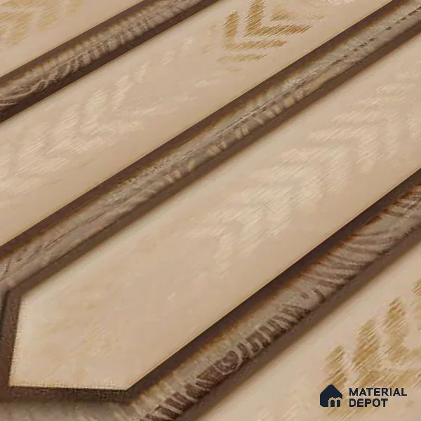 Faux Subway Wall Tile TL 06346 Picket Leafstone 12 inch x 12 inch Ceramic Matte Finish - 9.5 mm | Suitable for Accent / Feature Walls, Bathroom, Kitchen Wall & Backsplashes | Please Expect a Slight Variation of Pattern