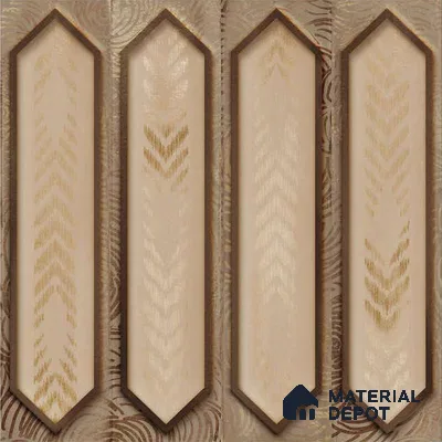 Faux Subway Wall Tile TL 06346  Picket Leafstone 12 inch x 12 inch Ceramic Matte Finish - 9.5 mm | Suitable for Accent / Feature Walls, Bathroom, Kitchen Wall & Backsplashes | Please Expect a Slight Variation of Pattern