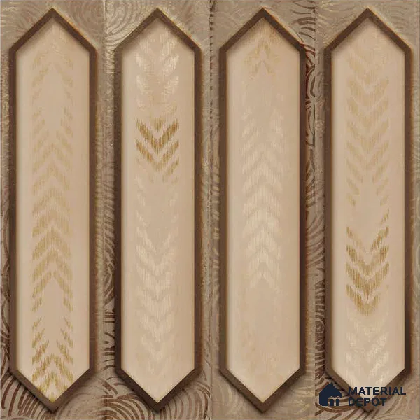 Faux Subway Wall Tile TL 06346 Picket Leafstone 12 inch x 12 inch Ceramic Matte Finish - 9.5 mm | Suitable for Accent / Feature Walls, Bathroom, Kitchen Wall & Backsplashes | Please Expect a Slight Variation of Pattern