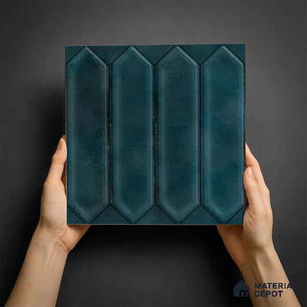 Faux Subway Wall Tile TL 06347 Picket Field Line 12 inch x 12 inch Ceramic Matte Finish - 9.5 mm | Suitable for Accent / Feature Walls, Bathroom, Kitchen Wall & Backsplashes | Please Expect a Slight Variation of Pattern