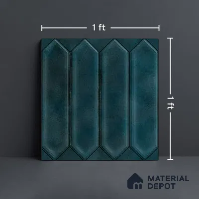 Faux Subway Wall Tile TL 06347  Picket Field Line 12 inch x 12 inch Ceramic Matte Finish - 9.5 mm | Suitable for Accent / Feature Walls, Bathroom, Kitchen Wall & Backsplashes | Please Expect a Slight Variation of Pattern