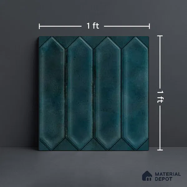 Faux Subway Wall Tile TL 06347 Picket Field Line 12 inch x 12 inch Ceramic Matte Finish - 9.5 mm | Suitable for Accent / Feature Walls, Bathroom, Kitchen Wall & Backsplashes | Please Expect a Slight Variation of Pattern