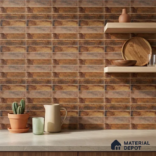 Faux Subway Wall Tile TL 06348  MetroTile 12 inch x 12 inch Ceramic Matte Finish - 9.5 mm | Suitable for Accent / Feature Walls, Bathroom, Kitchen Wall & Backsplashes | Please Expect a Slight Variation of Pattern