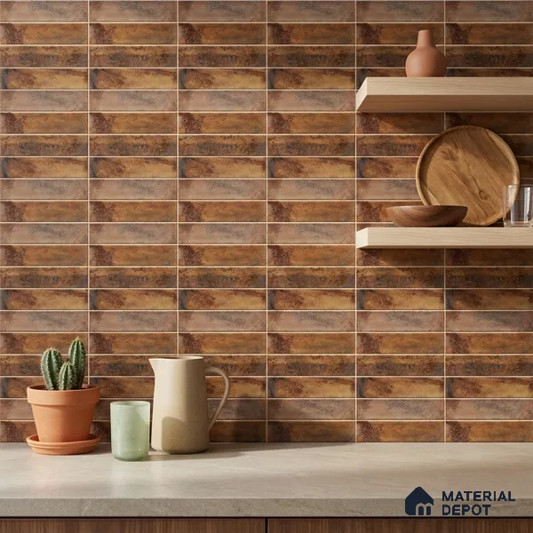 Faux Subway Wall Tile TL 06348 MetroTile 12 inch x 12 inch Ceramic Matte Finish - 9.5 mm | Suitable for Accent / Feature Walls, Bathroom, Kitchen Wall & Backsplashes | Please Expect a Slight Variation of Pattern