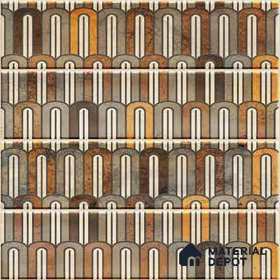 Faux Subway Wall Tile TL 06349  Railflow 12 inch x 12 inch Ceramic Matte Finish - 9.5 mm | Suitable for Accent / Feature Walls, Bathroom, Kitchen Wall & Backsplashes | Please Expect a Slight Variation of Pattern