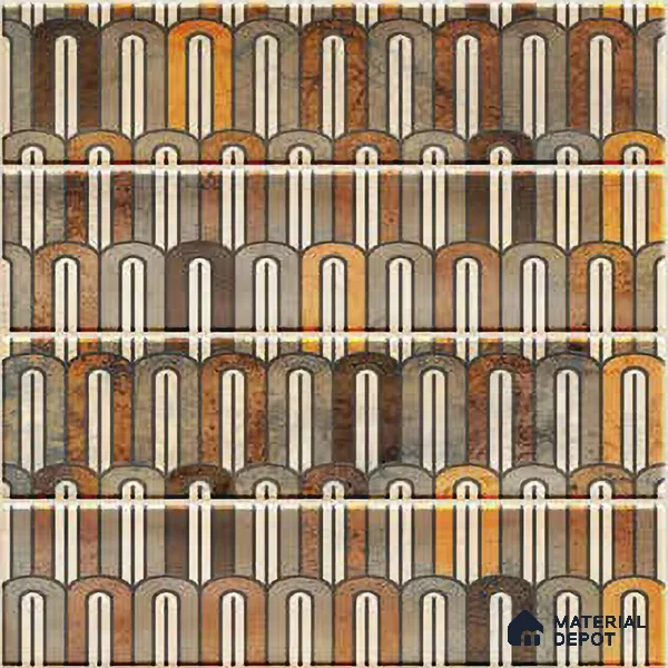 Faux Subway Wall Tile TL 06349 Railflow 12 inch x 12 inch Ceramic Matte Finish - 9.5 mm | Suitable for Accent / Feature Walls, Bathroom, Kitchen Wall & Backsplashes | Please Expect a Slight Variation of Pattern