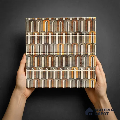 Faux Subway Wall Tile TL 06349  Railflow 12 inch x 12 inch Ceramic Matte Finish - 9.5 mm | Suitable for Accent / Feature Walls, Bathroom, Kitchen Wall & Backsplashes | Please Expect a Slight Variation of Pattern