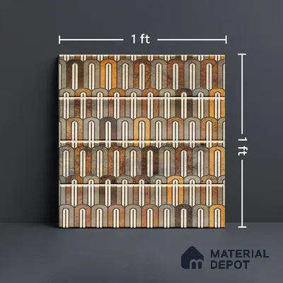 Faux Subway Wall Tile TL 06349  Railflow 12 inch x 12 inch Ceramic Matte Finish - 9.5 mm | Suitable for Accent / Feature Walls, Bathroom, Kitchen Wall & Backsplashes | Please Expect a Slight Variation of Pattern