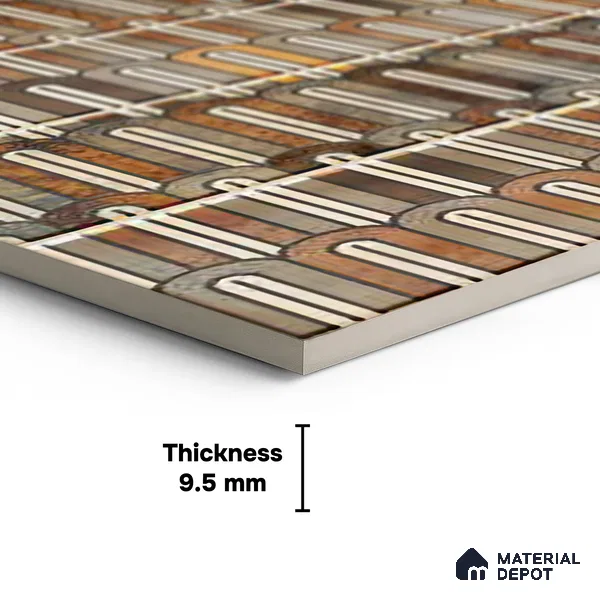 Faux Subway Wall Tile TL 06349 Railflow 12 inch x 12 inch Ceramic Matte Finish - 9.5 mm | Suitable for Accent / Feature Walls, Bathroom, Kitchen Wall & Backsplashes | Please Expect a Slight Variation of Pattern