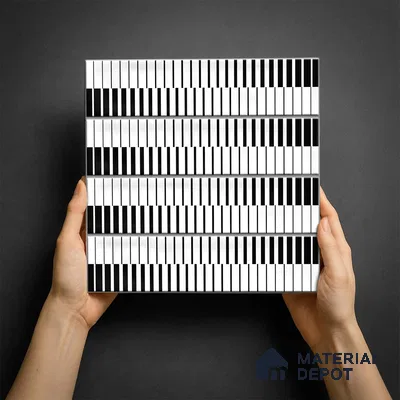 Faux Subway Wall Tile TL 06350  City 12 inch x 12 inch Ceramic Matte Finish - 9.5 mm | Suitable for Accent / Feature Walls, Bathroom, Kitchen Wall & Backsplashes | Please Expect a Slight Variation of Pattern