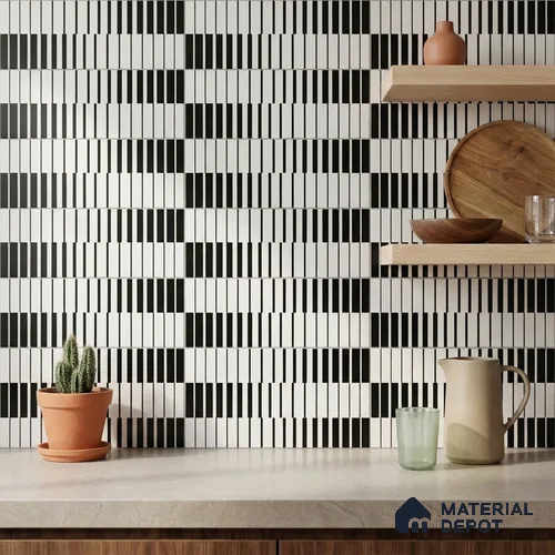 Faux Subway Wall Tile TL 06350 City 12 inch x 12 inch Ceramic Matte Finish - 9.5 mm | Suitable for Accent / Feature Walls, Bathroom, Kitchen Wall & Backsplashes | Please Expect a Slight Variation of Pattern
