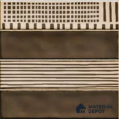 Faux Subway Wall Tile TL 06351 B  Trackora 12 inch x 12 inch Ceramic Matte Finish - 9.5 mm | Suitable for Accent / Feature Walls, Bathroom, Kitchen Wall & Backsplashes | Please Expect a Slight Variation of Pattern