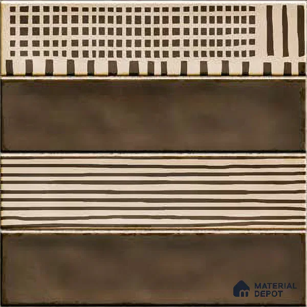 Faux Subway Wall Tile TL 06351 B Trackora 12 inch x 12 inch Ceramic Matte Finish - 9.5 mm | Suitable for Accent / Feature Walls, Bathroom, Kitchen Wall & Backsplashes | Please Expect a Slight Variation of Pattern