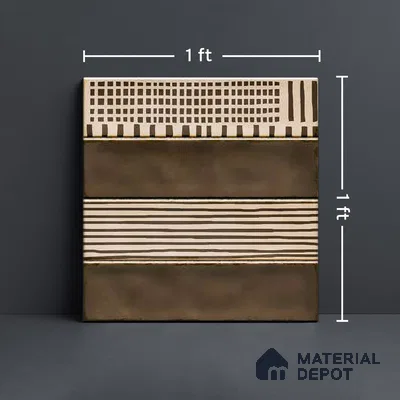 Faux Subway Wall Tile TL 06351 B  Trackora 12 inch x 12 inch Ceramic Matte Finish - 9.5 mm | Suitable for Accent / Feature Walls, Bathroom, Kitchen Wall & Backsplashes | Please Expect a Slight Variation of Pattern