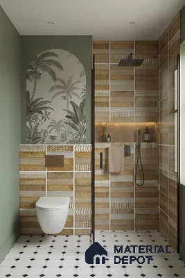 Faux Subway Wall Tile TL 06351  Urbanix 12 inch x 12 inch Ceramic Matte Finish - 9.5 mm | Suitable for Accent / Feature Walls, Bathroom, Kitchen Wall & Backsplashes | Please Expect a Slight Variation of Pattern (Sample)