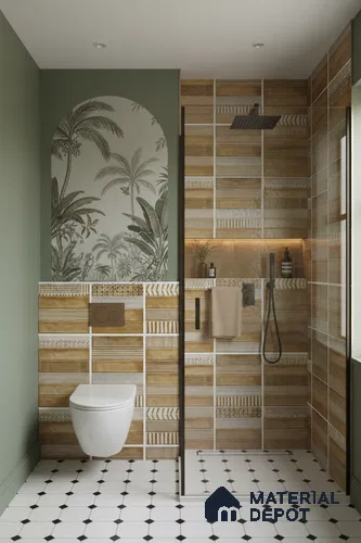 Faux Subway Wall Tile TL 06351  Urbanix 12 inch x 12 inch Ceramic Matte Finish - 9.5 mm | Suitable for Accent / Feature Walls, Bathroom, Kitchen Wall & Backsplashes | Please Expect a Slight Variation of Pattern