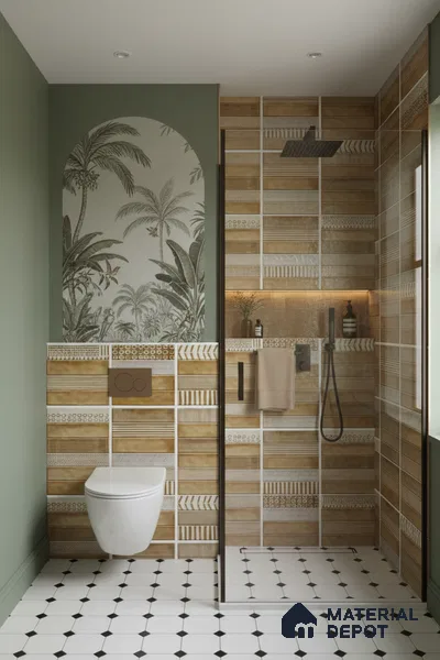 Faux Subway Wall Tile TL 06351  Urbanix 12 inch x 12 inch Ceramic Matte Finish - 9.5 mm | Suitable for Accent / Feature Walls, Bathroom, Kitchen Wall & Backsplashes | Please Expect a Slight Variation of Pattern (Sample)