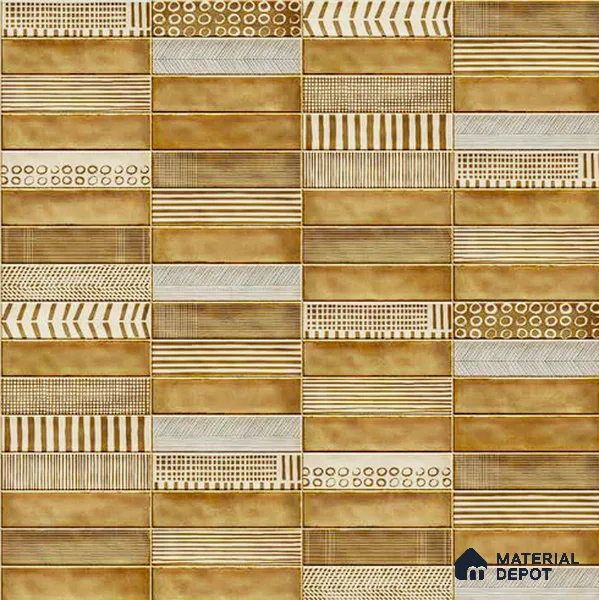 Faux Subway Wall Tile TL 06351 Urbanix 12 inch x 12 inch Ceramic Matte Finish - 9.5 mm | Suitable for Accent / Feature Walls, Bathroom, Kitchen Wall & Backsplashes | Please Expect a Slight Variation of Pattern