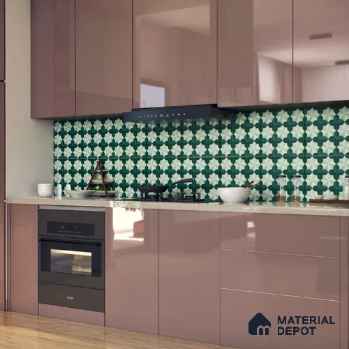 Moroccan Wall & Floor Tile TL 06352 Crystalova 12 inch x 12 inch Ceramic Matte Finish - 9.5 mm | Suitable for Bathroom, Kitchen, Basin Area | Please Expect a Slight Variation of Pattern