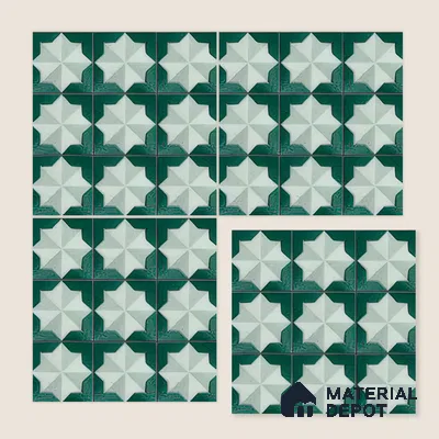 Moroccan Wall & Floor Tile TL 06352 Crystalova 12 inch x 12 inch Ceramic Matte Finish - 9.5 mm | Suitable for Bathroom, Kitchen, Basin Area | Please Expect a Slight Variation of Pattern