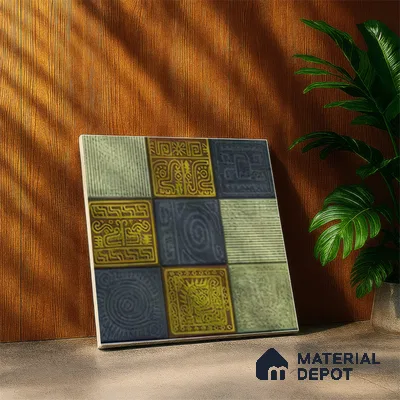Moroccan Wall Tile TL 06353 B Tradiflow 12 inch x 12 inch Ceramic Matte Finish - 9.5 mm | Suitable for Bathroom, Kitchen, Basin Area | Please Expect a Slight Variation of Pattern
