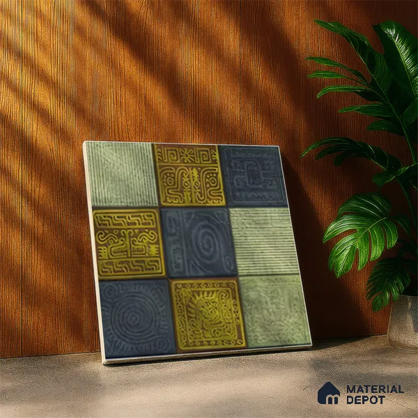 Moroccan Wall Tile TL 06353 B Tradiflow 12 inch x 12 inch Ceramic Matte Finish - 9.5 mm | Suitable for Bathroom, Kitchen, Basin Area | Please Expect a Slight Variation of Pattern