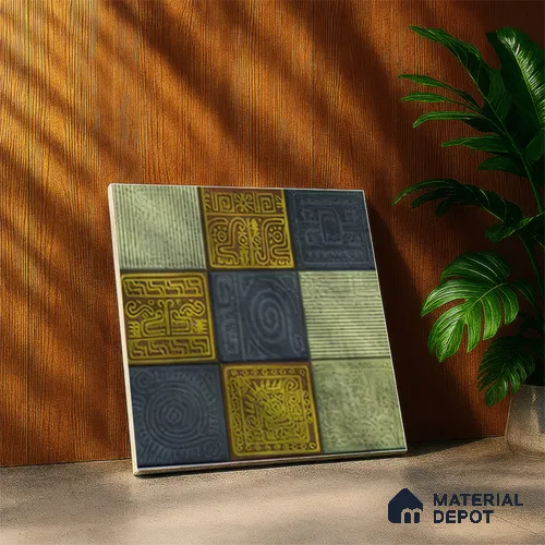 Moroccan Wall Tile TL 06353 B Tradiflow 12 inch x 12 inch Ceramic Matte Finish - 9.5 mm | Suitable for Bathroom, Kitchen, Basin Area | Please Expect a Slight Variation of Pattern