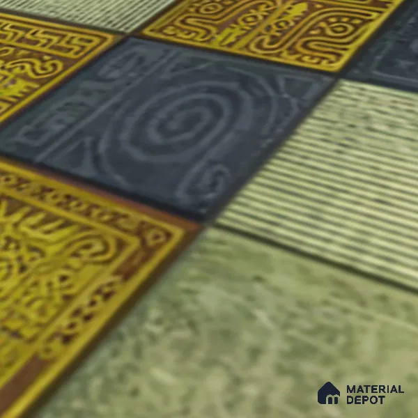 Moroccan Wall Tile TL 06353 B Tradiflow 12 inch x 12 inch Ceramic Matte Finish - 9.5 mm | Suitable for Bathroom, Kitchen, Basin Area | Please Expect a Slight Variation of Pattern