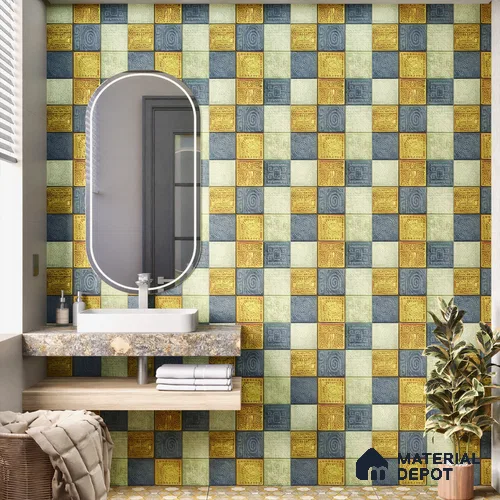 Moroccan Wall Tile TL 06353 B Tradiflow 12 inch x 12 inch Ceramic Matte Finish - 9.5 mm | Suitable for Bathroom, Kitchen, Basin Area | Please Expect a Slight Variation of Pattern