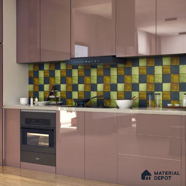 Moroccan Wall Tile TL 06353 B Tradiflow 12 inch x 12 inch Ceramic Matte Finish - 9.5 mm | Suitable for Bathroom, Kitchen, Basin Area | Please Expect a Slight Variation of Pattern