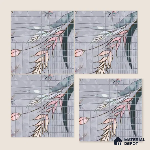 Moroccan Wall Tile TL 06354 Craftora 12 inch x 12 inch Ceramic Matte Finish - 9.5 mm | Suitable for Bathroom, Kitchen, Dining Area | Please Expect a Slight Variation of Pattern