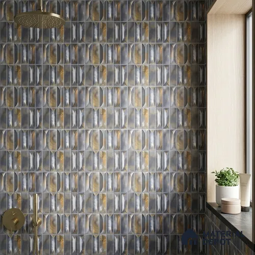 Faux Subway Wall Tile TL 06355 B  Ocean Flow 12 inch x 12 inch Ceramic Matte Finish - 9.5 mm | Suitable for Accent / Feature Walls, Bathroom, Kitchen Wall & Backsplashes | Please Expect a Slight Variation of Pattern