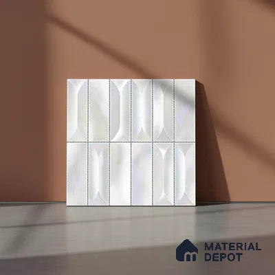 Faux Subway Wall Tile TL 06355 C  Rivora 12 inch x 12 inch Ceramic Matte Finish - 9.5 mm | Suitable for Accent / Feature Walls, Bathroom, Kitchen Wall & Backsplashes | Please Expect a Slight Variation of Pattern