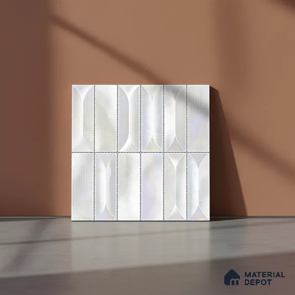 Faux Subway Wall Tile TL 06355 C Rivora 12 inch x 12 inch Ceramic Matte Finish - 9.5 mm | Suitable for Accent / Feature Walls, Bathroom, Kitchen Wall & Backsplashes | Please Expect a Slight Variation of Pattern
