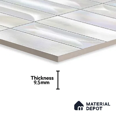 Faux Subway Wall Tile TL 06355 C  Rivora 12 inch x 12 inch Ceramic Matte Finish - 9.5 mm | Suitable for Accent / Feature Walls, Bathroom, Kitchen Wall & Backsplashes | Please Expect a Slight Variation of Pattern