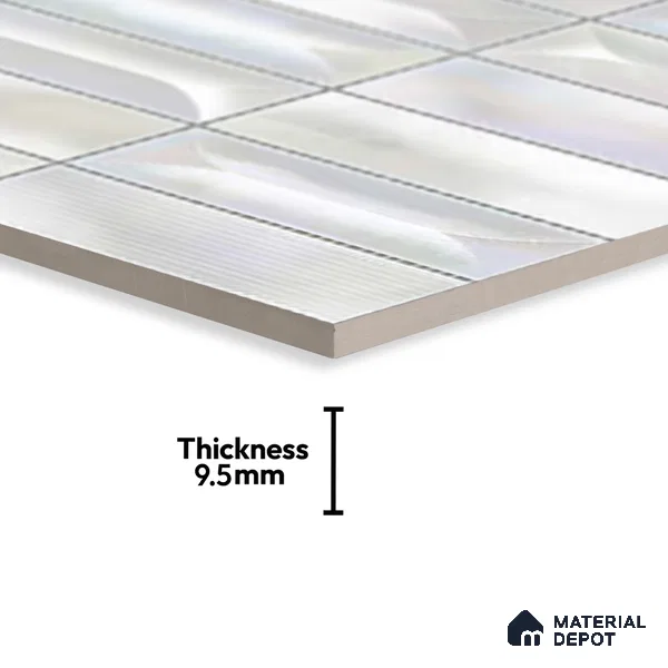 Faux Subway Wall Tile TL 06355 C Rivora 12 inch x 12 inch Ceramic Matte Finish - 9.5 mm | Suitable for Accent / Feature Walls, Bathroom, Kitchen Wall & Backsplashes | Please Expect a Slight Variation of Pattern
