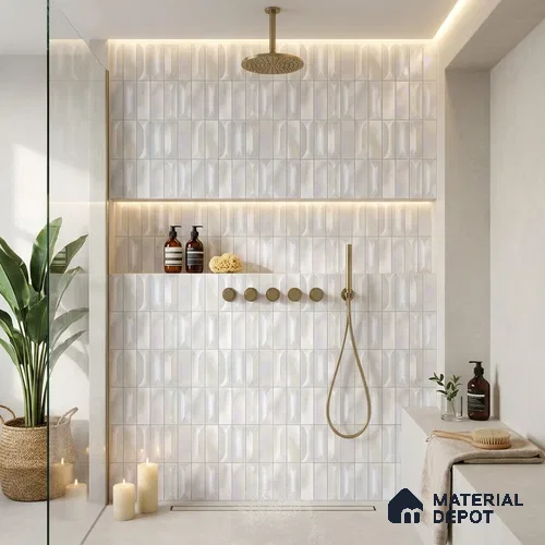 Faux Subway Wall Tile TL 06355 C  Rivora 12 inch x 12 inch Ceramic Matte Finish - 9.5 mm | Suitable for Accent / Feature Walls, Bathroom, Kitchen Wall & Backsplashes | Please Expect a Slight Variation of Pattern