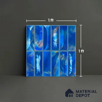 Faux Subway Wall Tile TL 06355 D  Marina 12 inch x 12 inch Ceramic Matte Finish - 9.5 mm | Suitable for Accent / Feature Walls, Bathroom, Kitchen Wall & Backsplashes | Please Expect a Slight Variation of Pattern