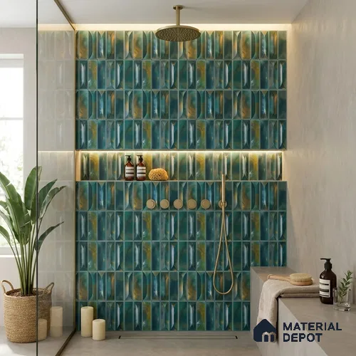 Faux Subway Wall Tile TL 06355 E  Baystone 12 inch x 12 inch Ceramic Matte Finish - 9.5 mm | Suitable for Accent / Feature Walls, Bathroom, Kitchen Wall & Backsplashes | Please Expect a Slight Variation of Pattern